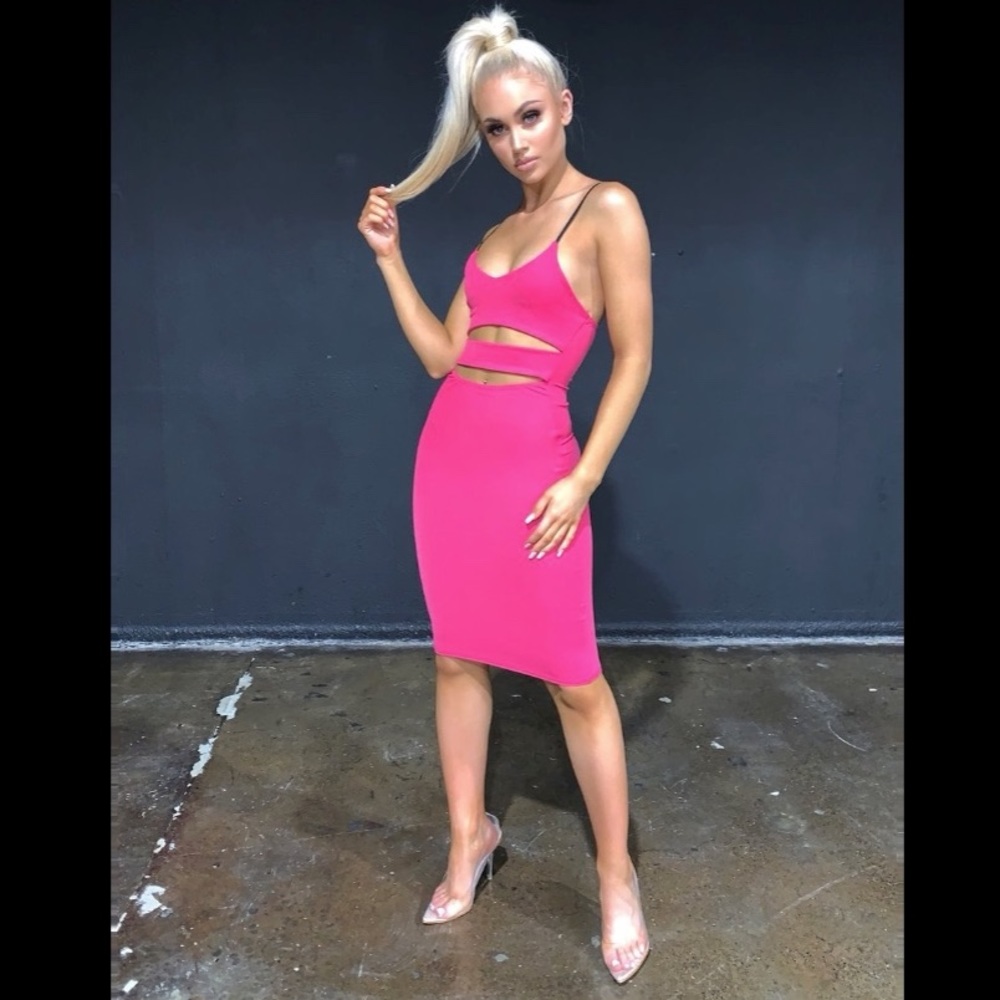 🍊 Elle Neon Midi Dress 🍊